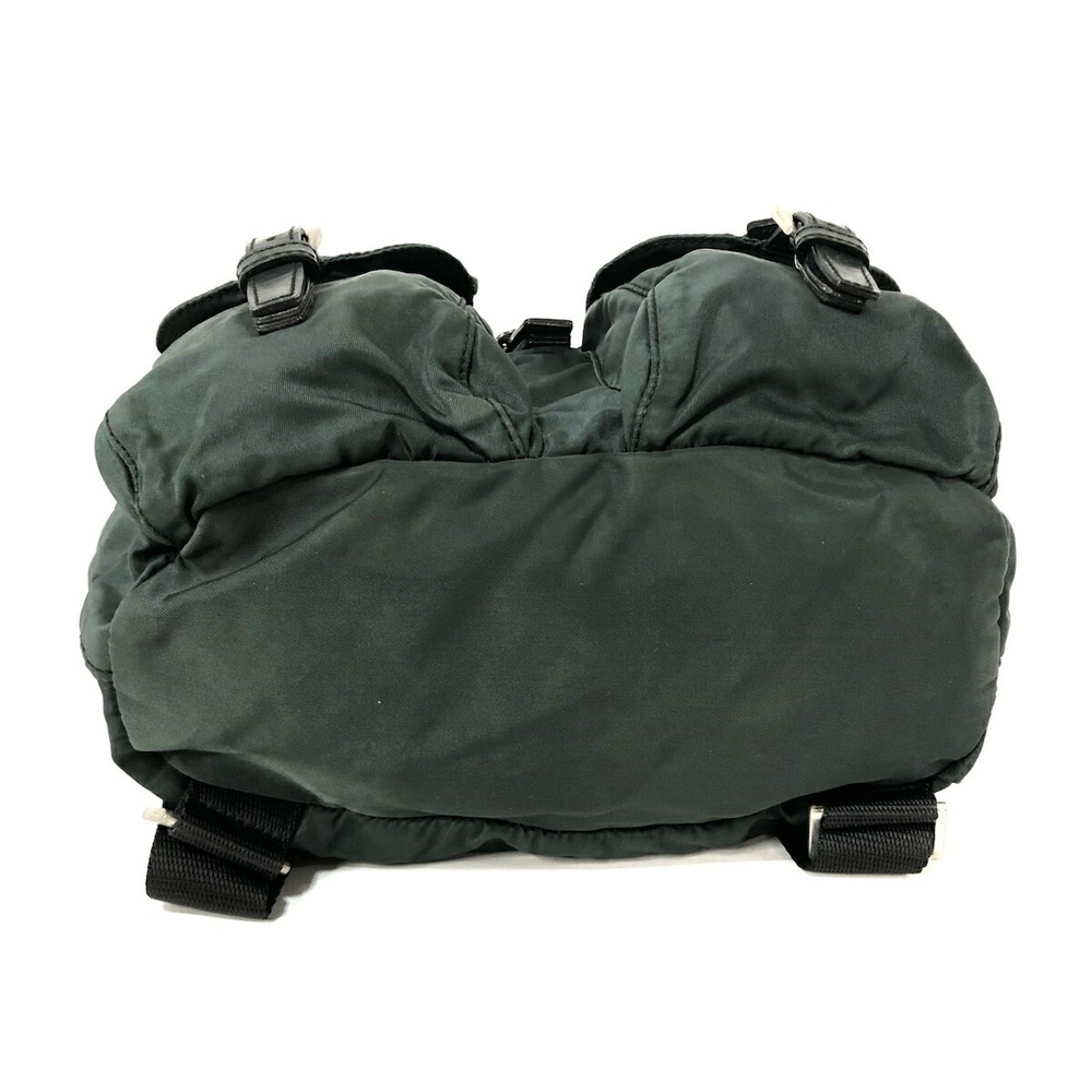 Prada Rucksack Drawstring Leather Dark Green Dark… - image 4